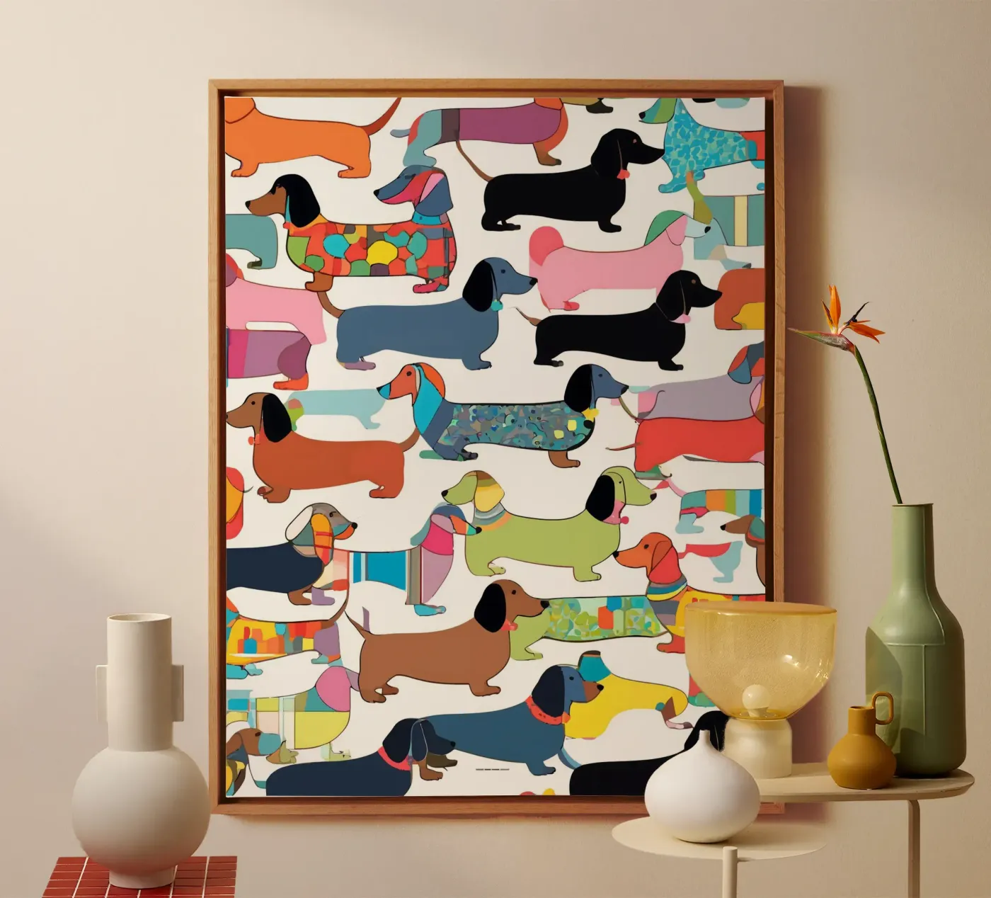 Teckels canvas van 83oranges.com