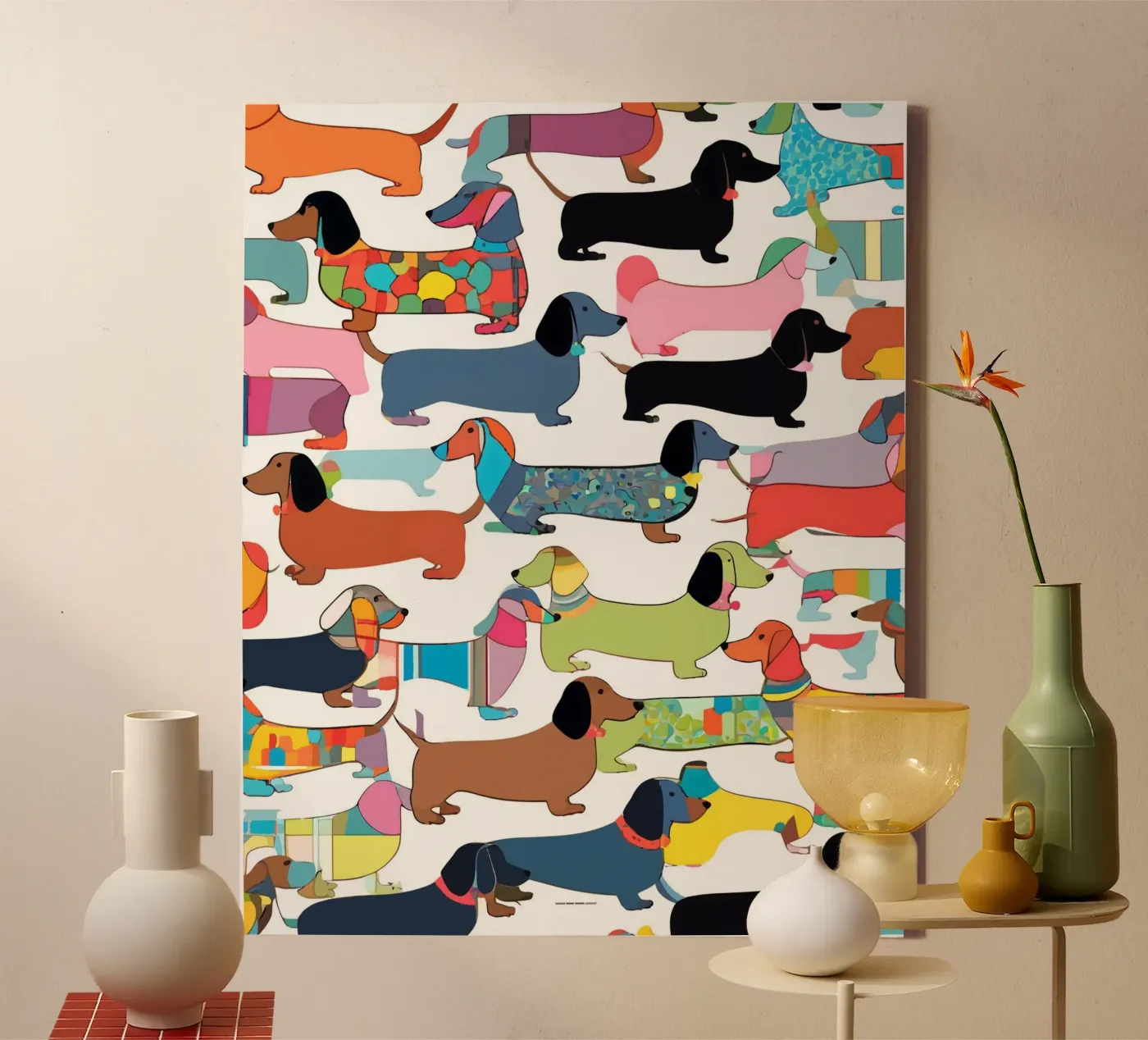Teckels canvas van 83oranges.com