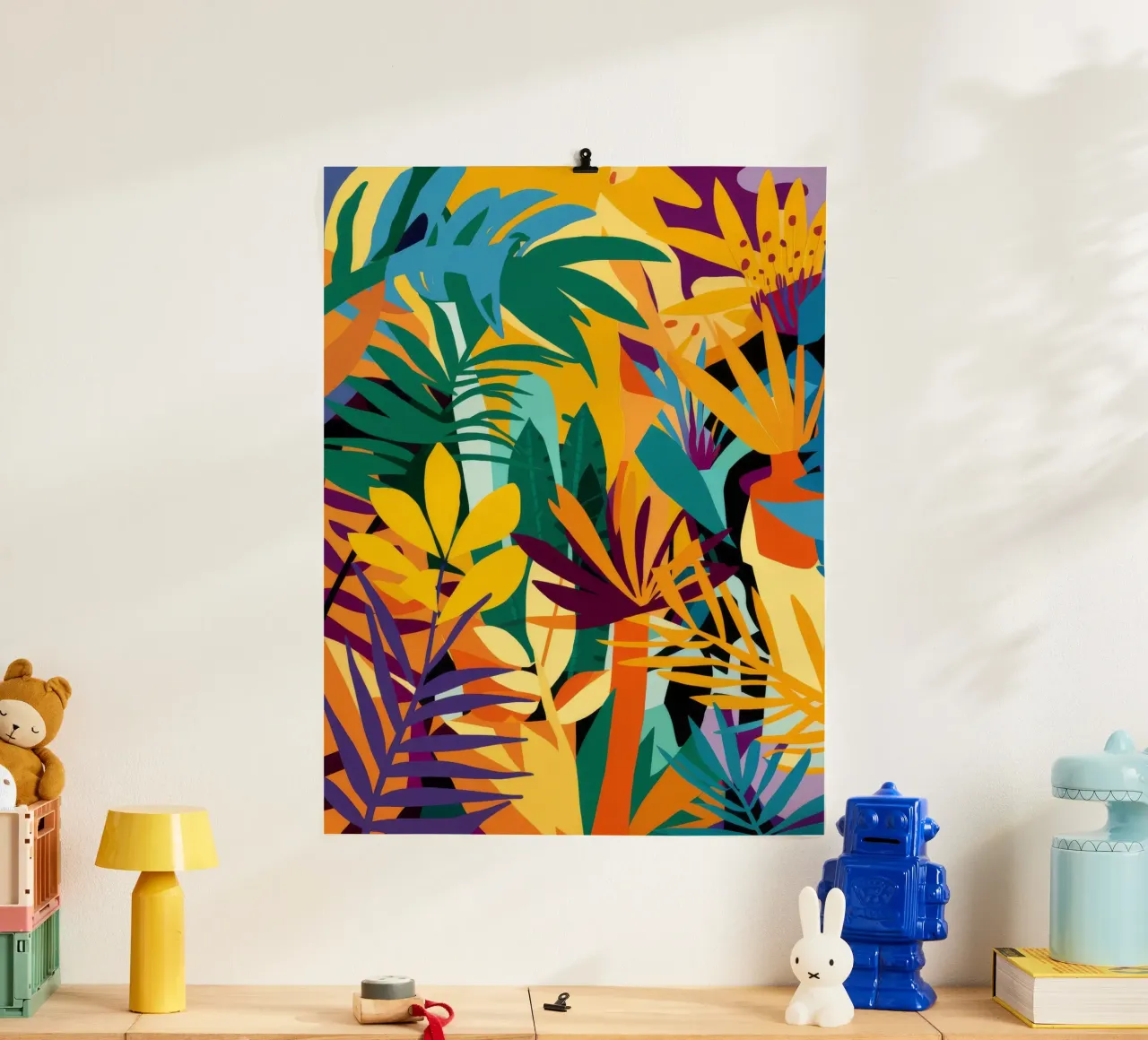 Haze tropicale d'oro poster con telaio in alluminio da Dawn Light