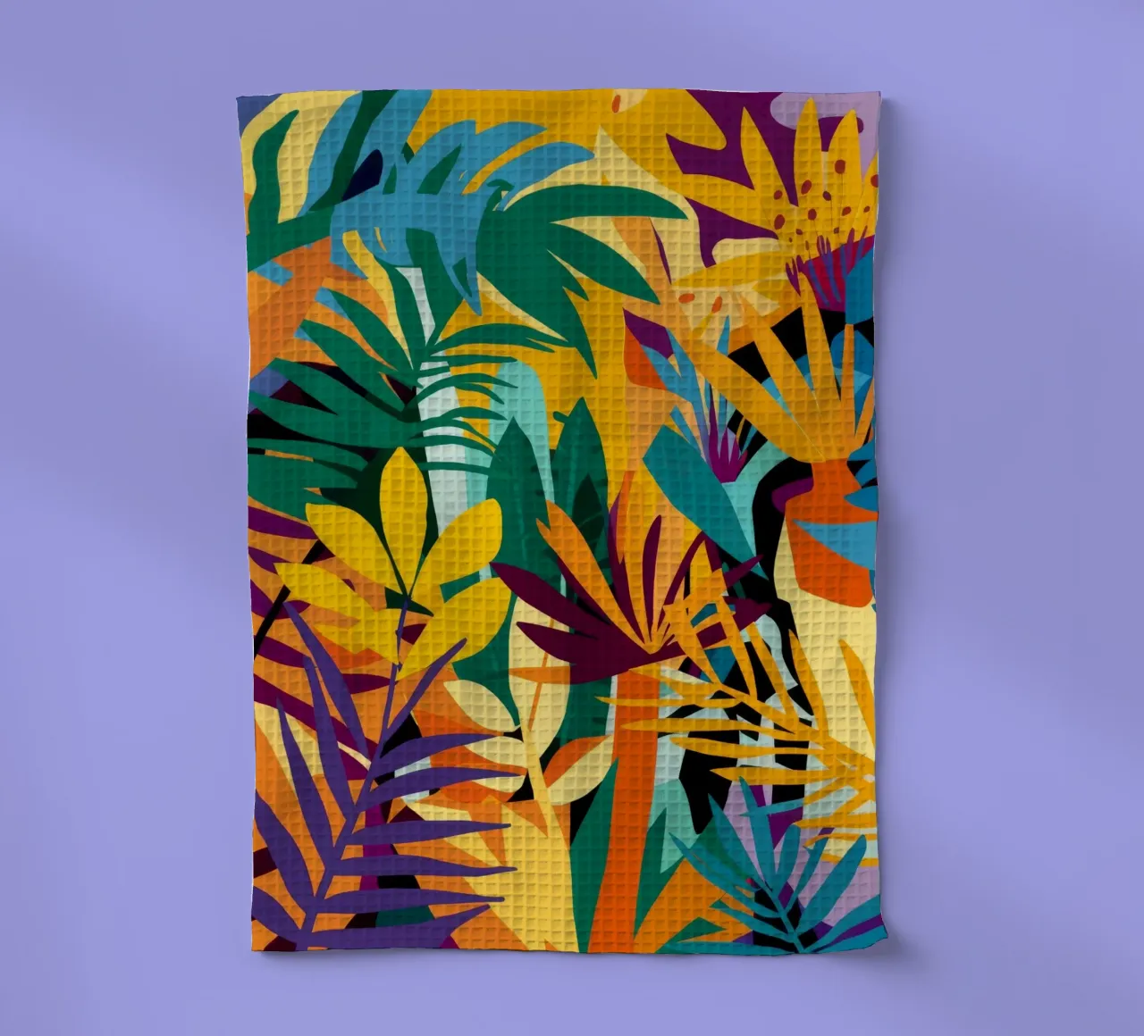 Golden Tropic Haze tea towel by Dawn Light