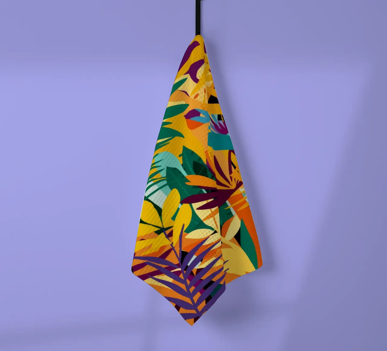 Golden Tropic Haze tea towel by Dawn Light