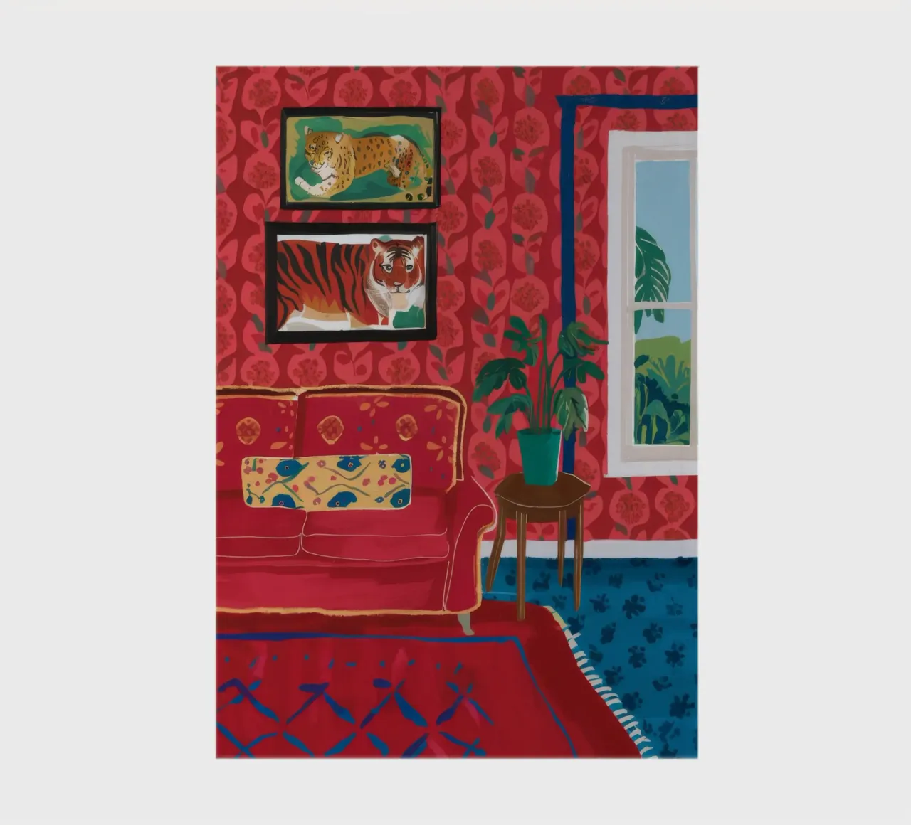 Scarlet Room Tapestry notebook by Pan Denim