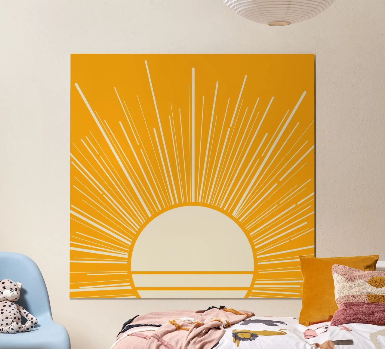 Yellow Mid Century Summer Sunset poster by EDMPROJECT
