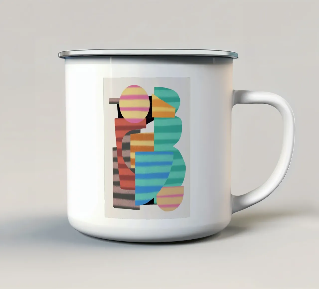 Composizione di forme giocose 8 tazza in smalto da Little Dean