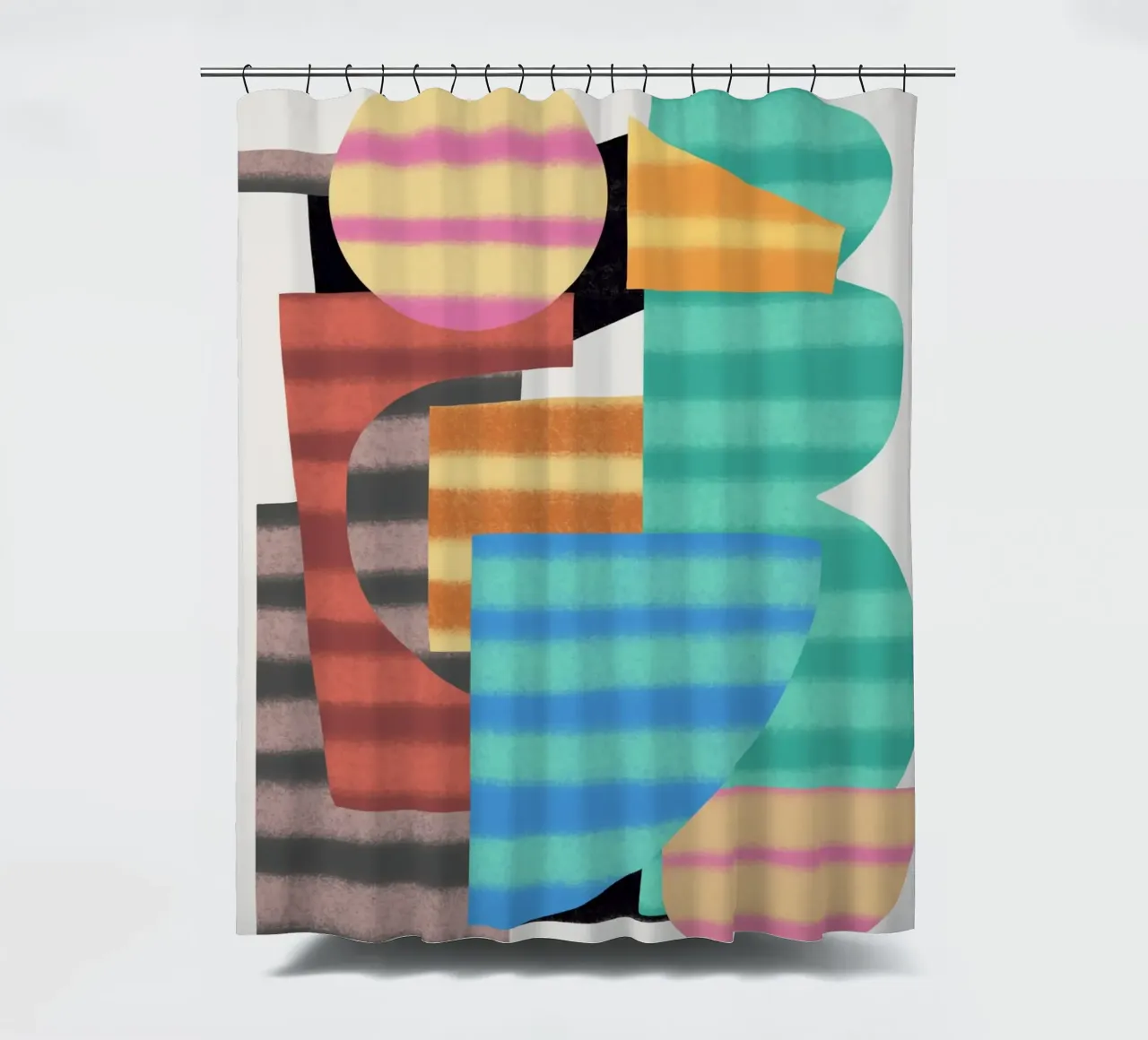 Speelse vormen compositie 8 douchegordijn van Little Dean