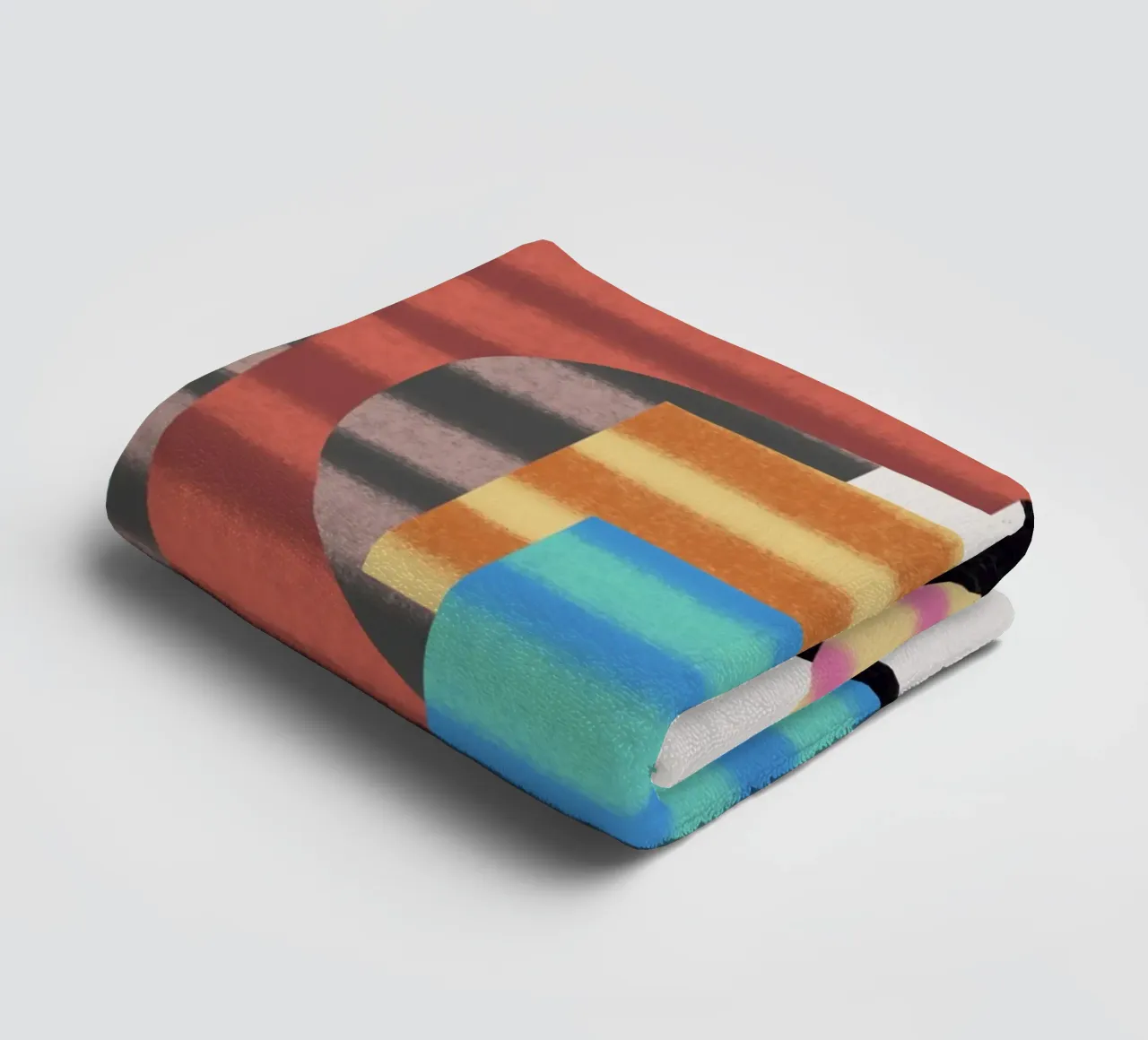 Speelse vormen compositie 8 badhanddoek van Little Dean