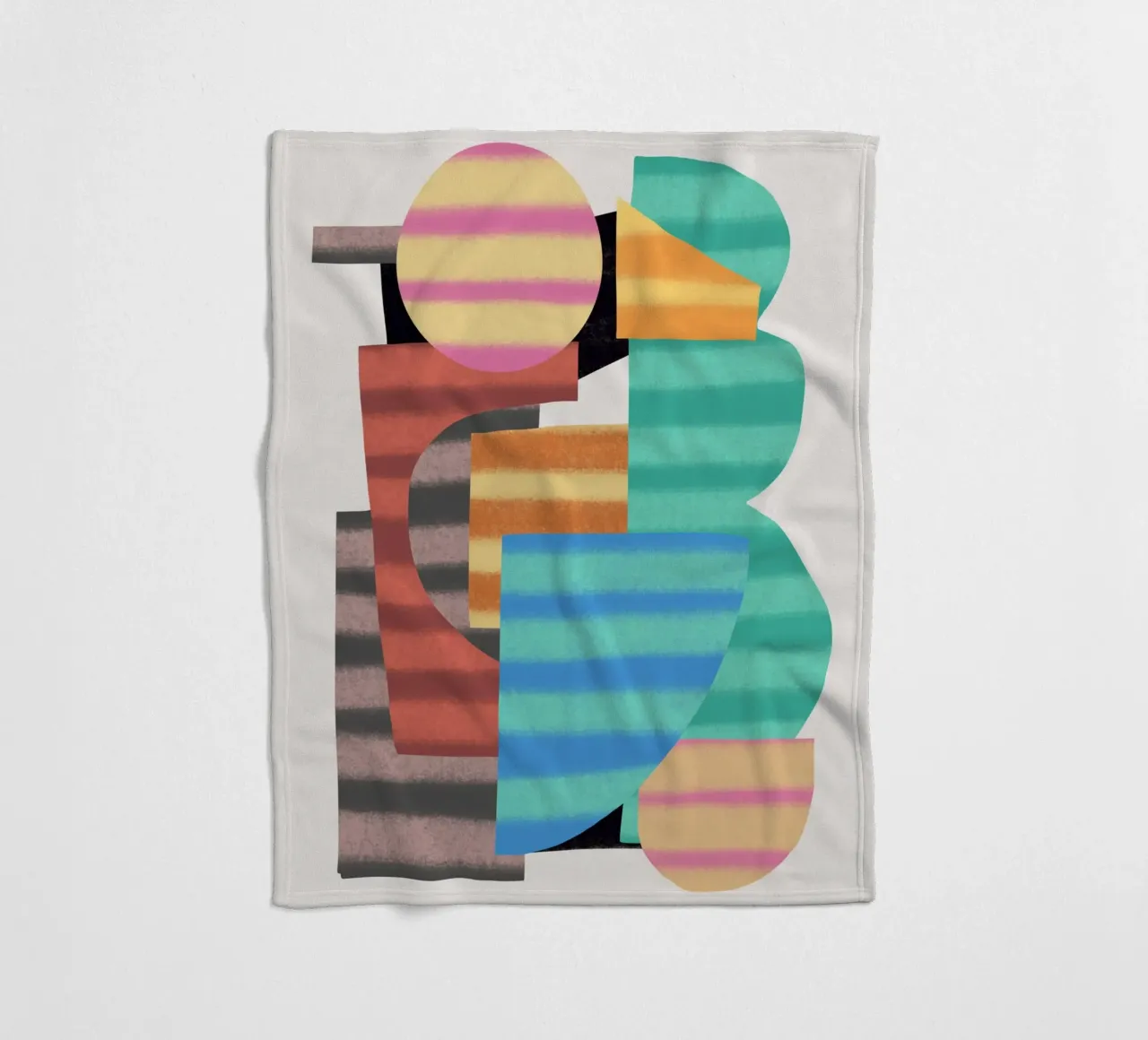 Composizione di forme giocose 8 coperta in pile da Little Dean