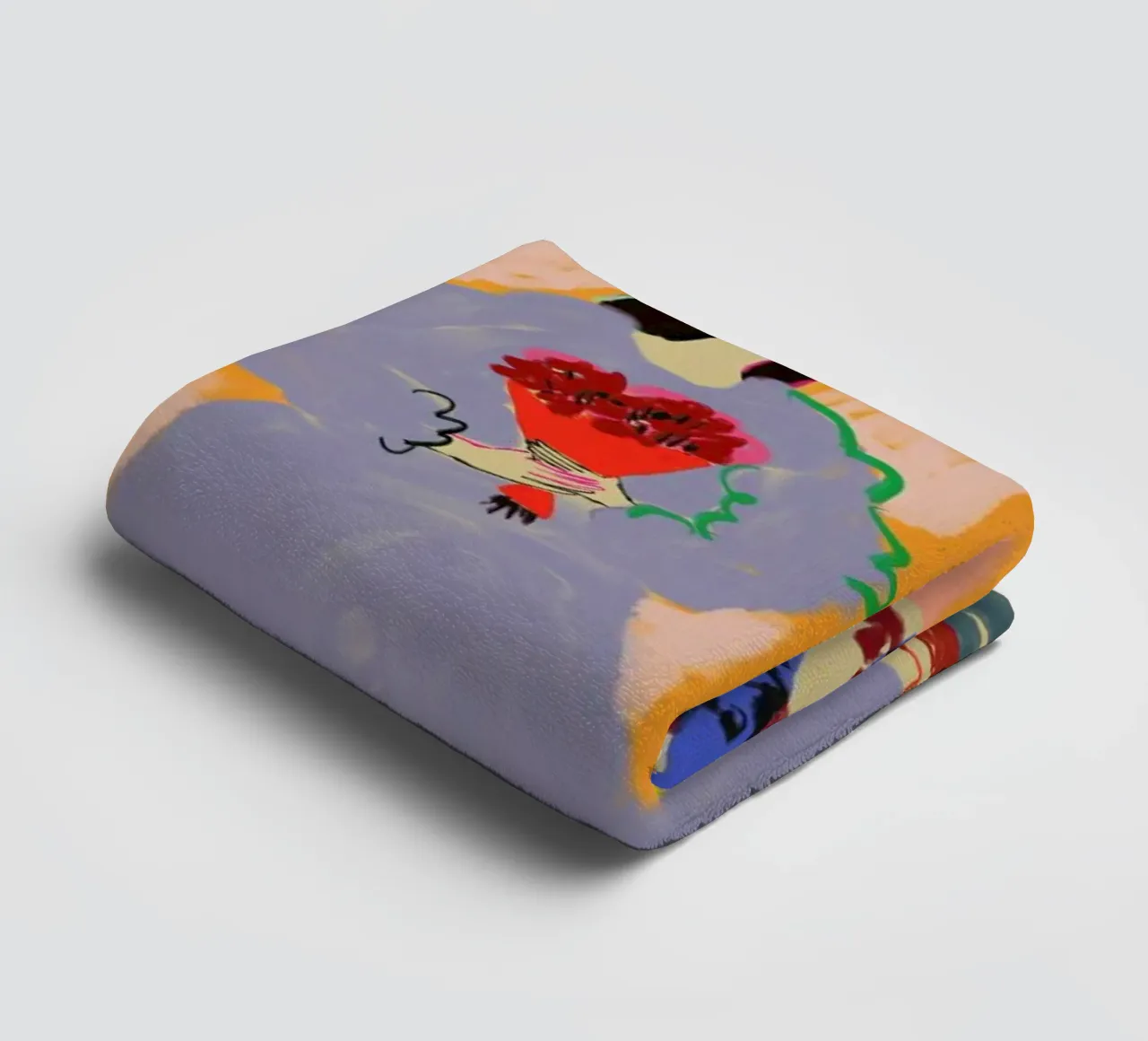 Flower Shopping towel by Sandra Poliakov
