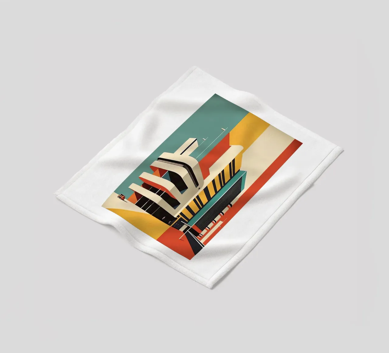 Bauhaus fleece blanket by Brooke