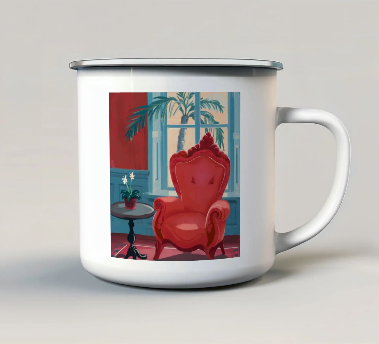 Velluto Wingback Solitude tazza in smalto da Pan Denim