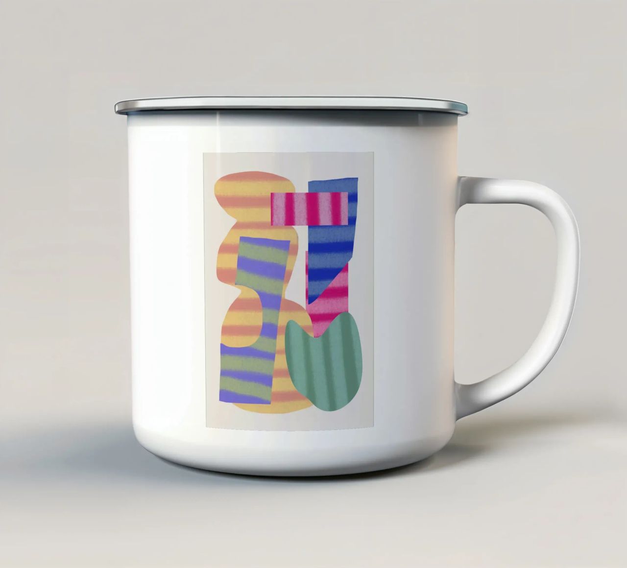 Composizione di forme giocose 9 tazza in smalto da Little Dean