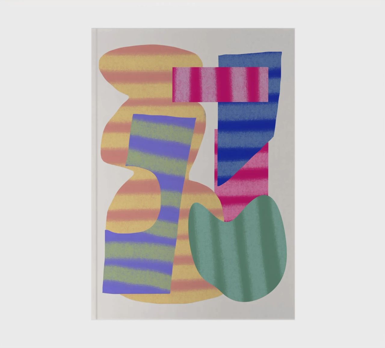 Playful shapes composition 9 notebook by Little Dean