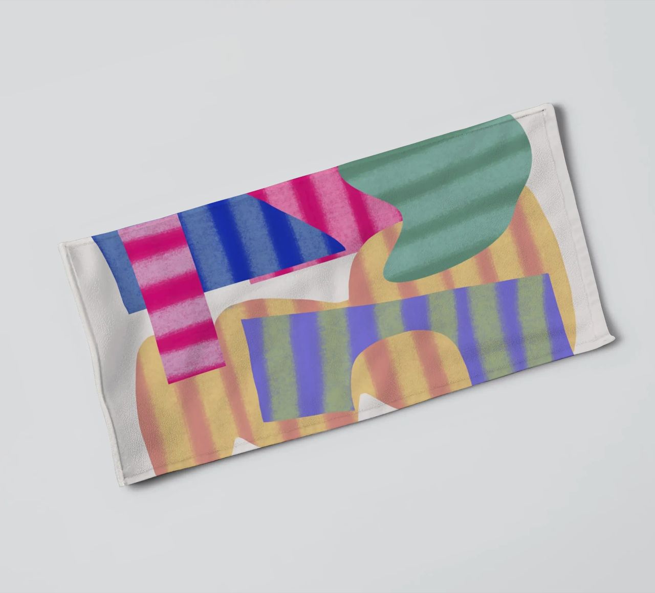 Playful shapes composition 9 towel by Little Dean