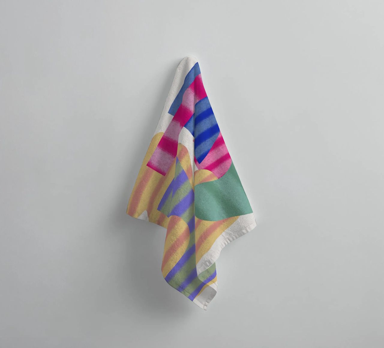 Playful shapes composition 9 towel by Little Dean