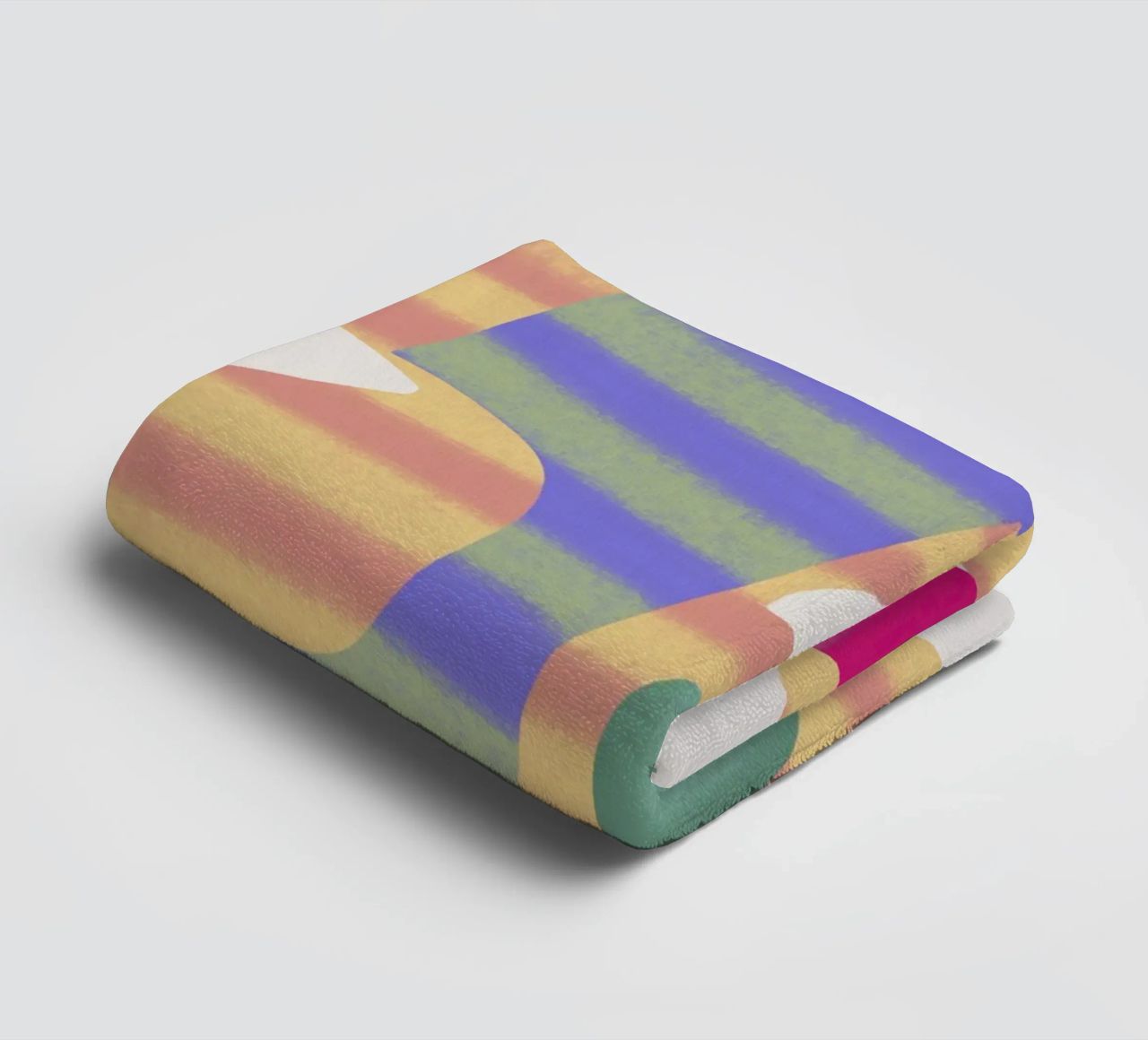 Playful shapes composition 9 towel by Little Dean
