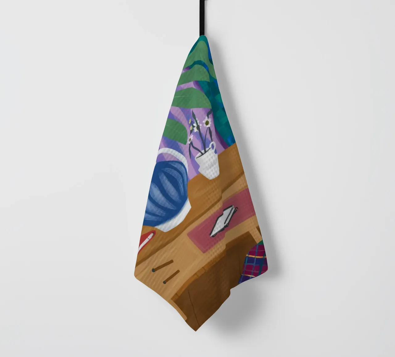 Chat endormi Stillness torchon de Pan Denim