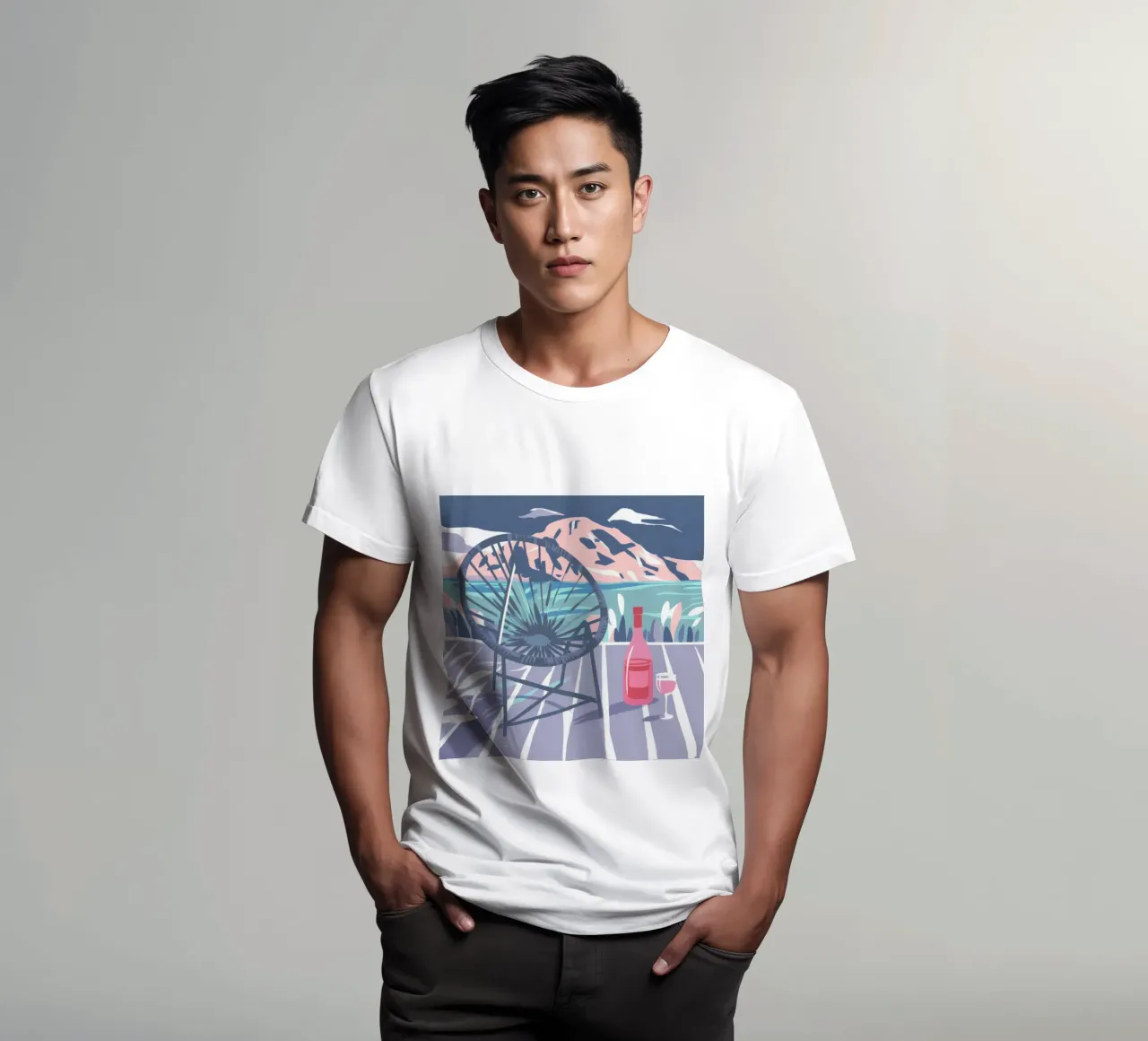 Terrazza sul mare Solitudine t-shirt da Dawn Light