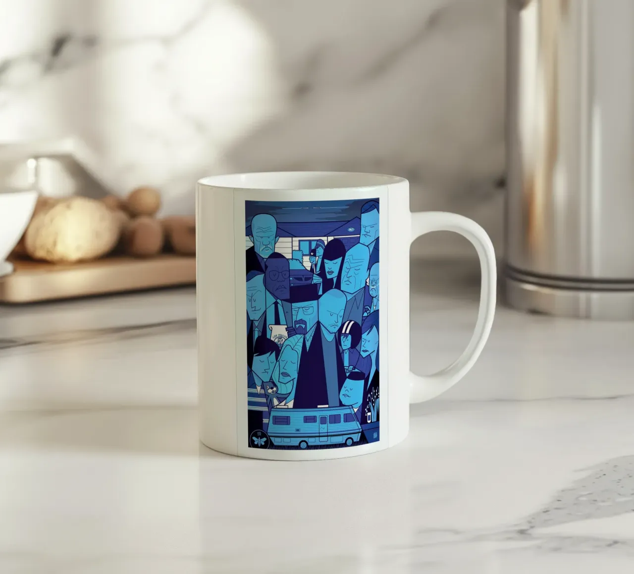 I'm the one who knocks - blue version tazza in ceramica da Ale Giorgini