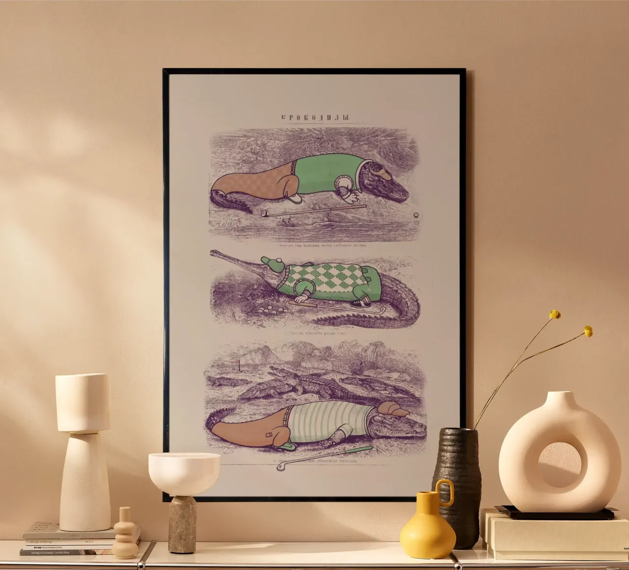 Golf Buddies poster con telaio in plastica da Jacques Maes