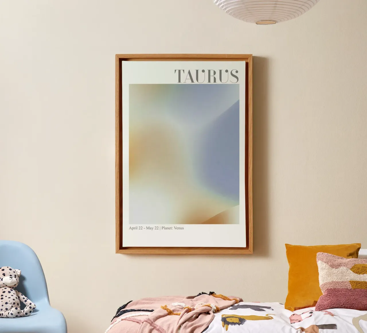 Taurus Abstract Aura tela con Cornice a cassetta da cafelab