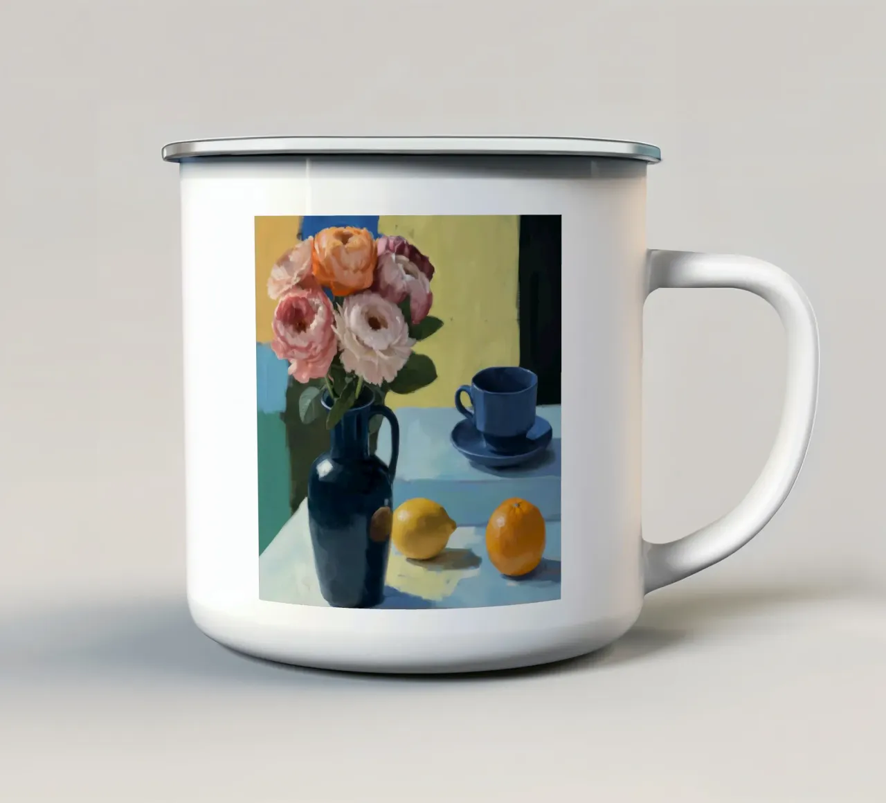 Mattina con toni agrumati tazza in smalto da Fable Tempa