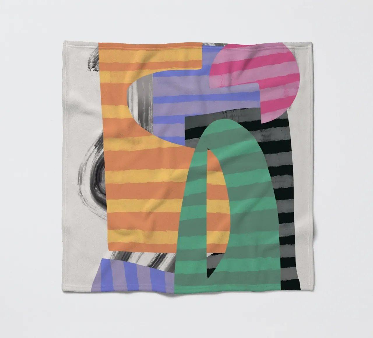 Composizione di forme giocose 10 coperta in pile da Little Dean
