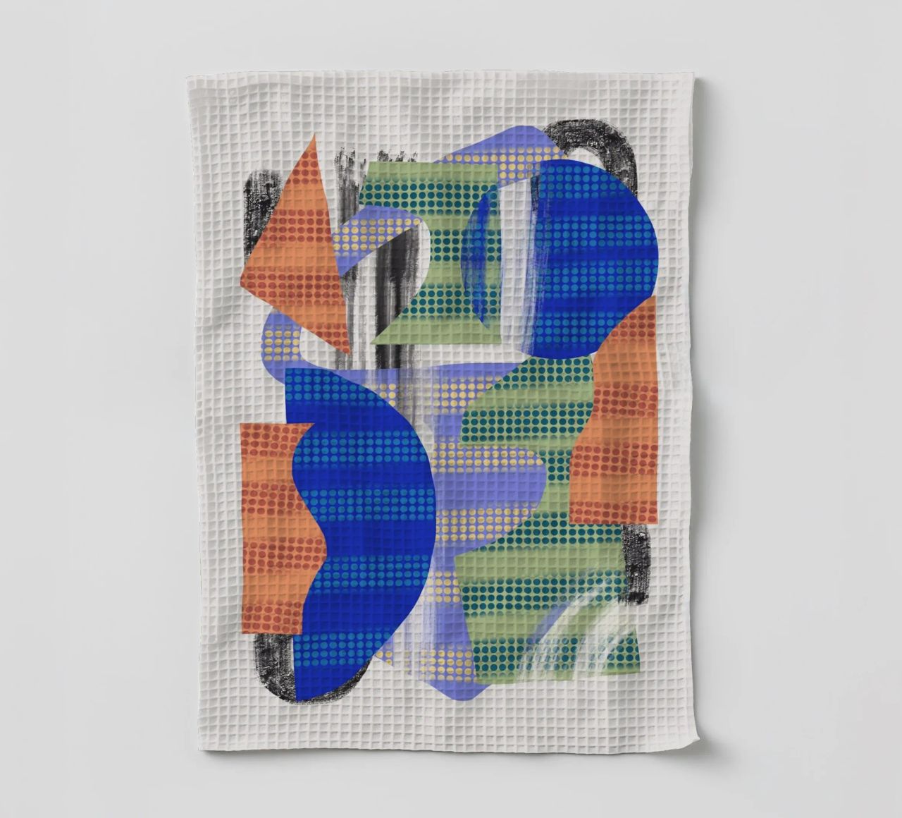 Speelse vormen compositie 11 theedoek van Little Dean