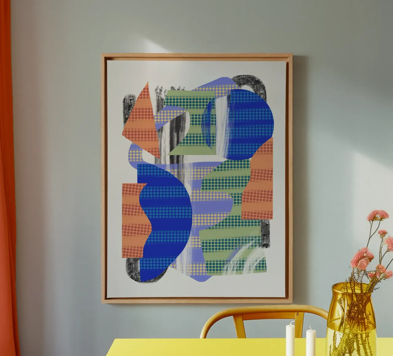 Composition de formes ludiques 11 toile avec Caisse américaine de Little Dean