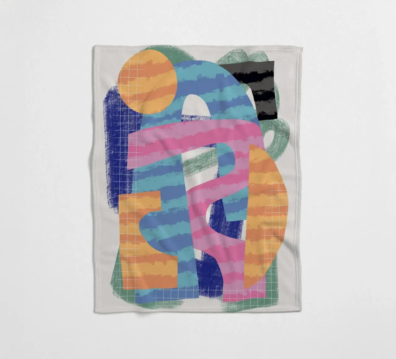 Composizione di forme giocose 13 coperta in pile da Little Dean