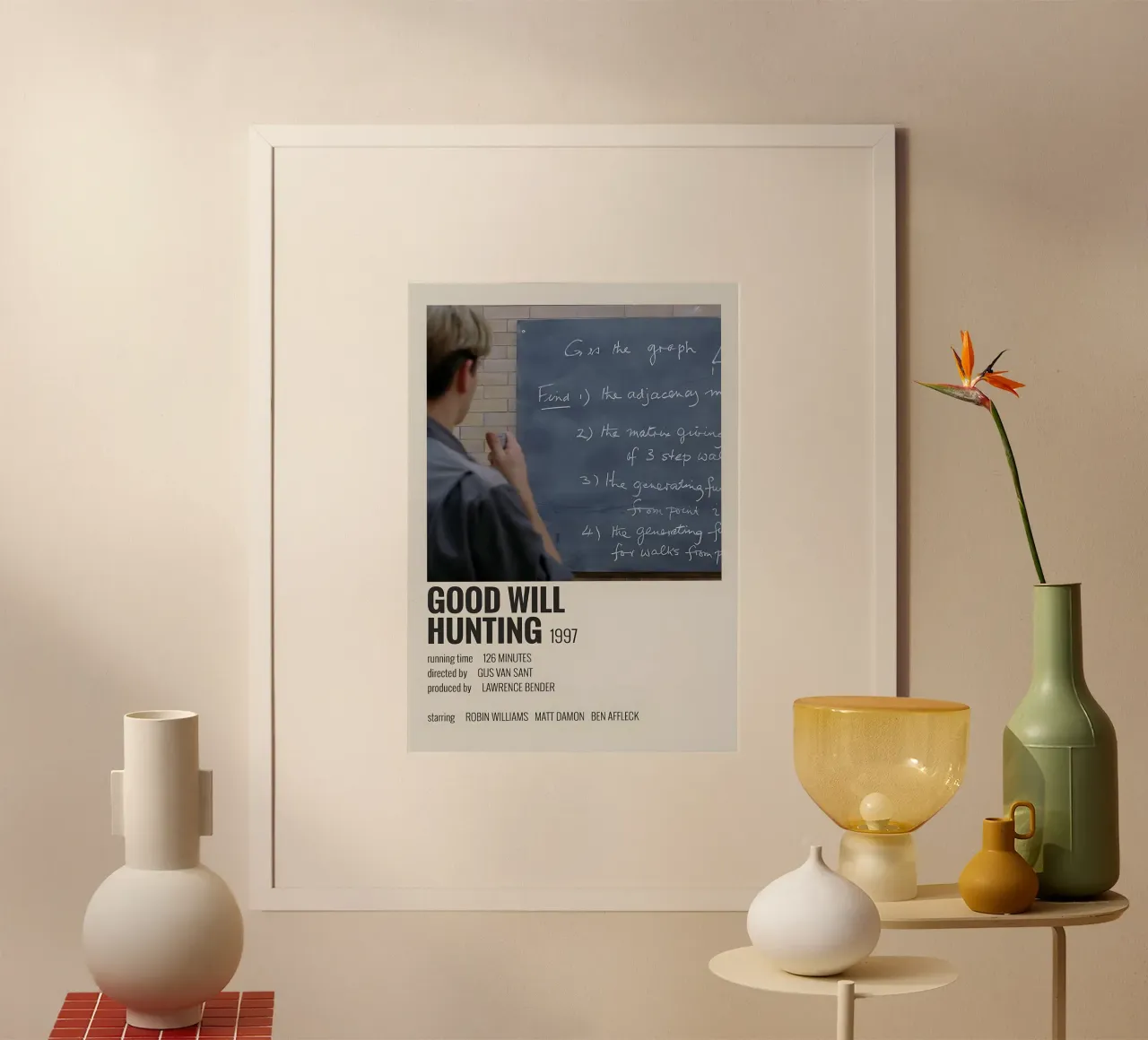 GOOD WILL HUNTING 1997 poster con telaio in alluminio da MVFminimalist