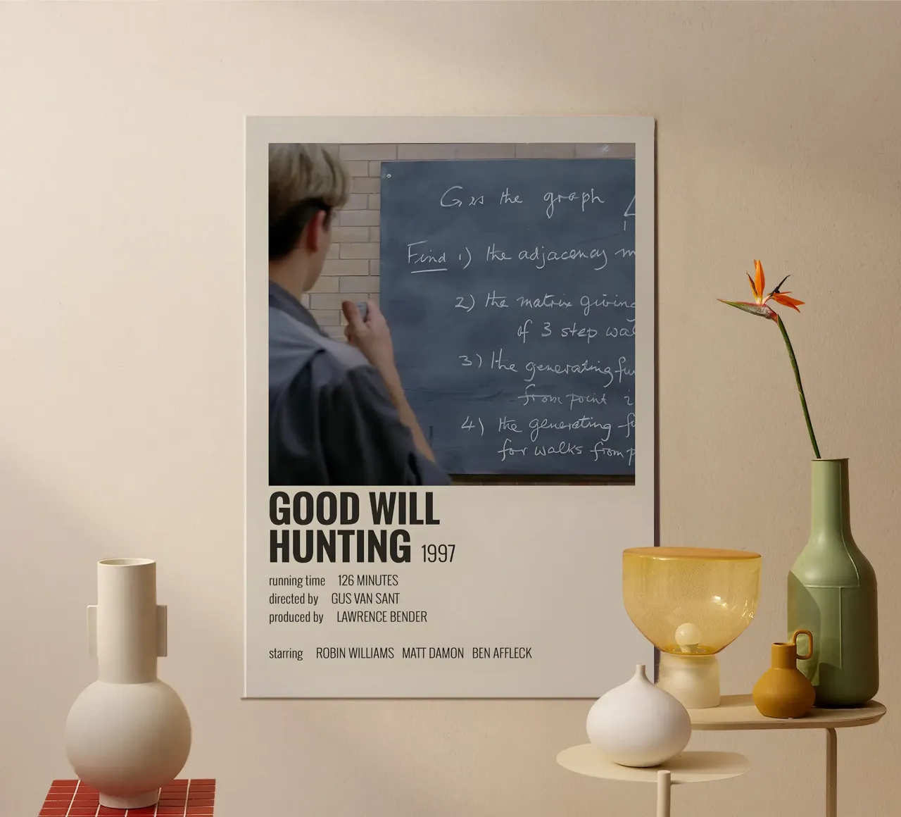 GOOD WILL HUNTING 1997 poster con telaio in alluminio da MVFminimalist