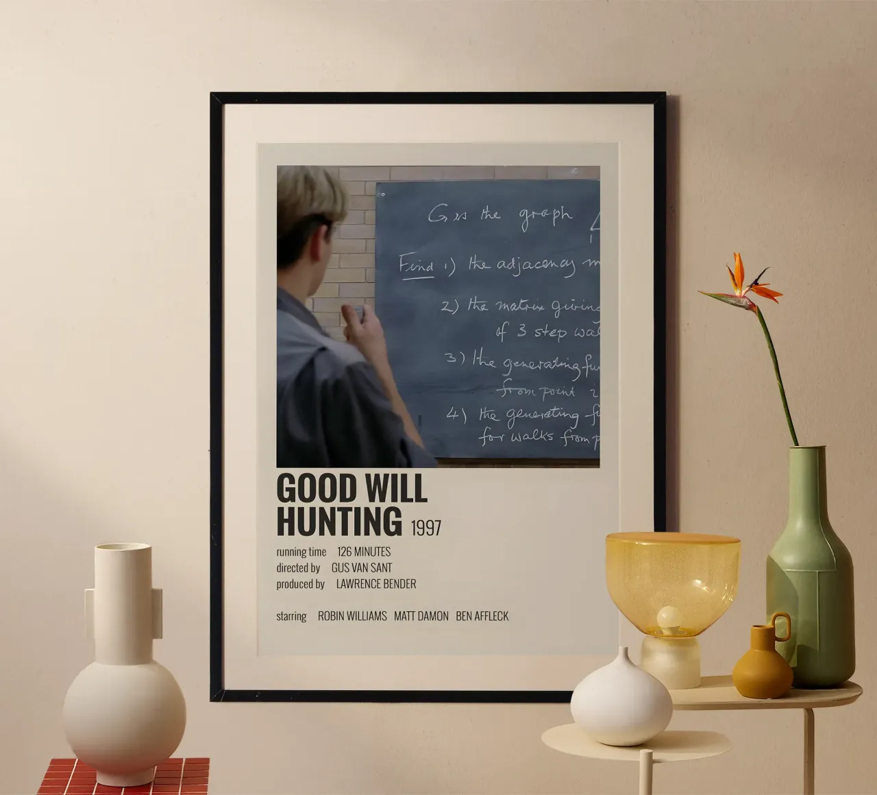 GOOD WILL HUNTING 1997 poster con telaio in alluminio da MVFminimalist