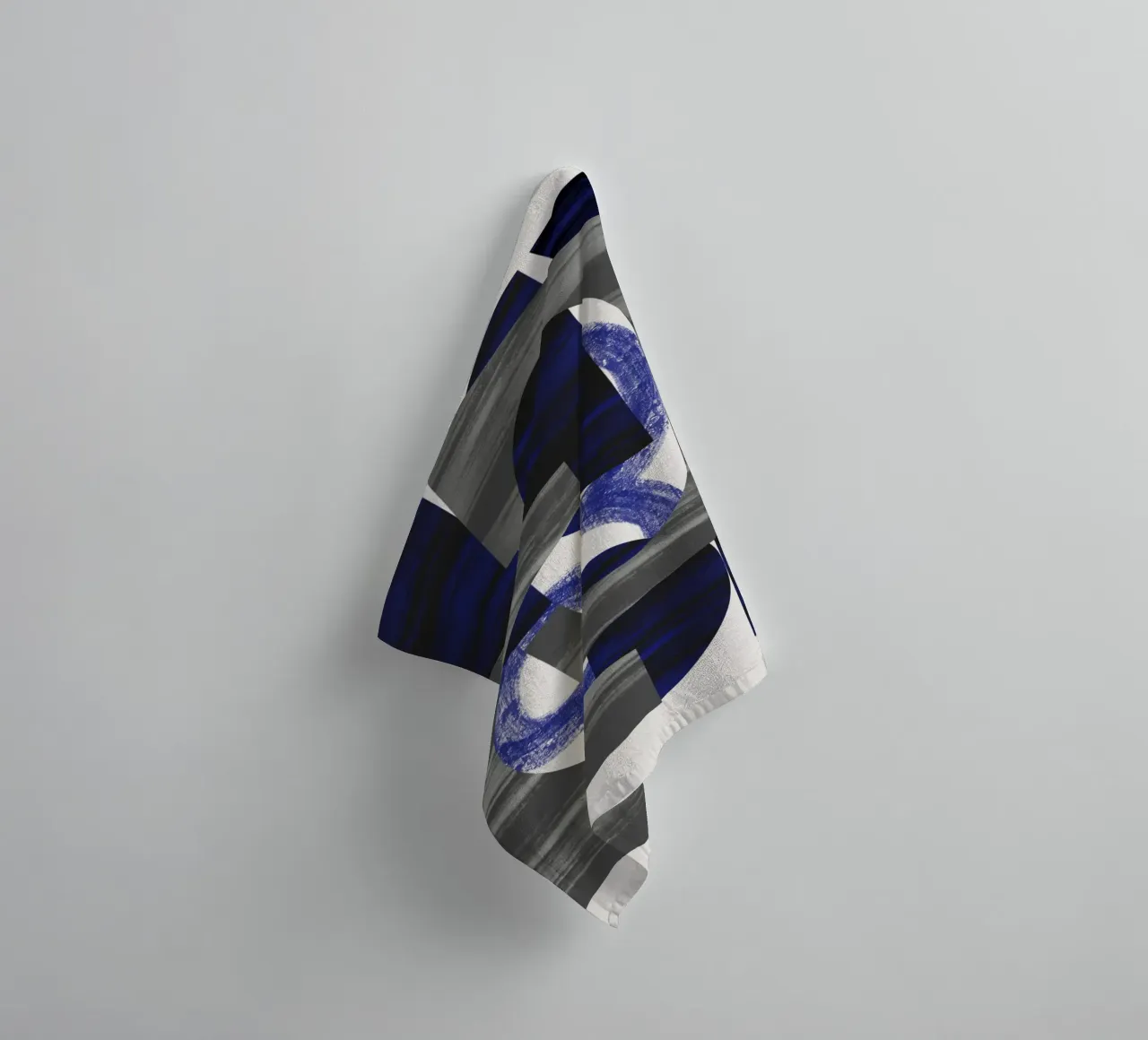Speelse vormen compositie 14 badhanddoek van Little Dean