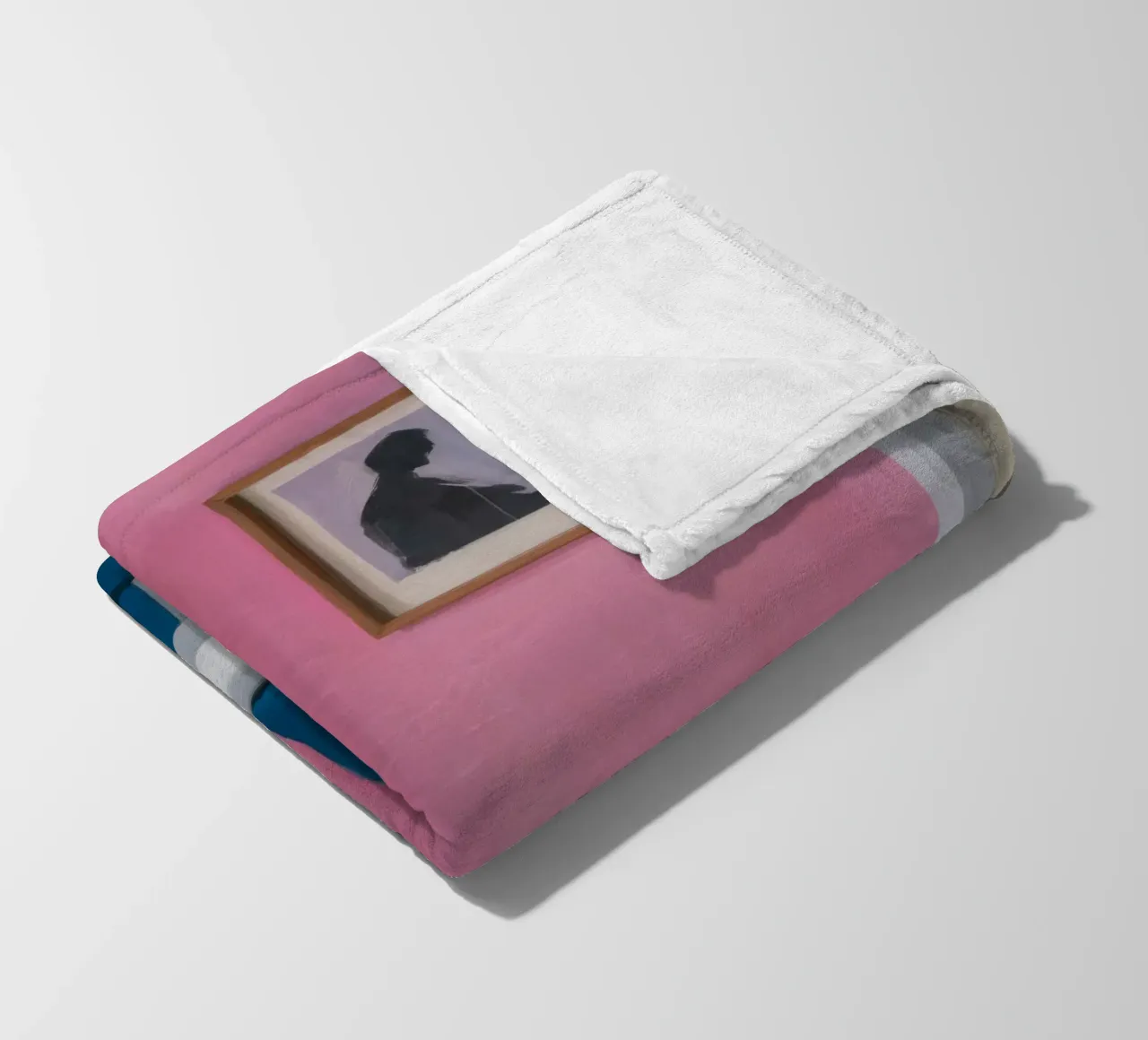 Sedia blu ad angolo coperta in pile da Pan Denim