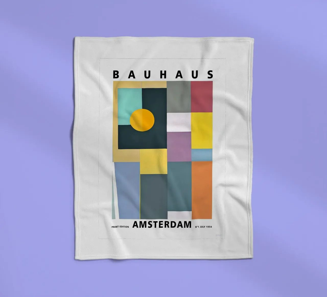 Bauhaus fleece blanket by Brooke