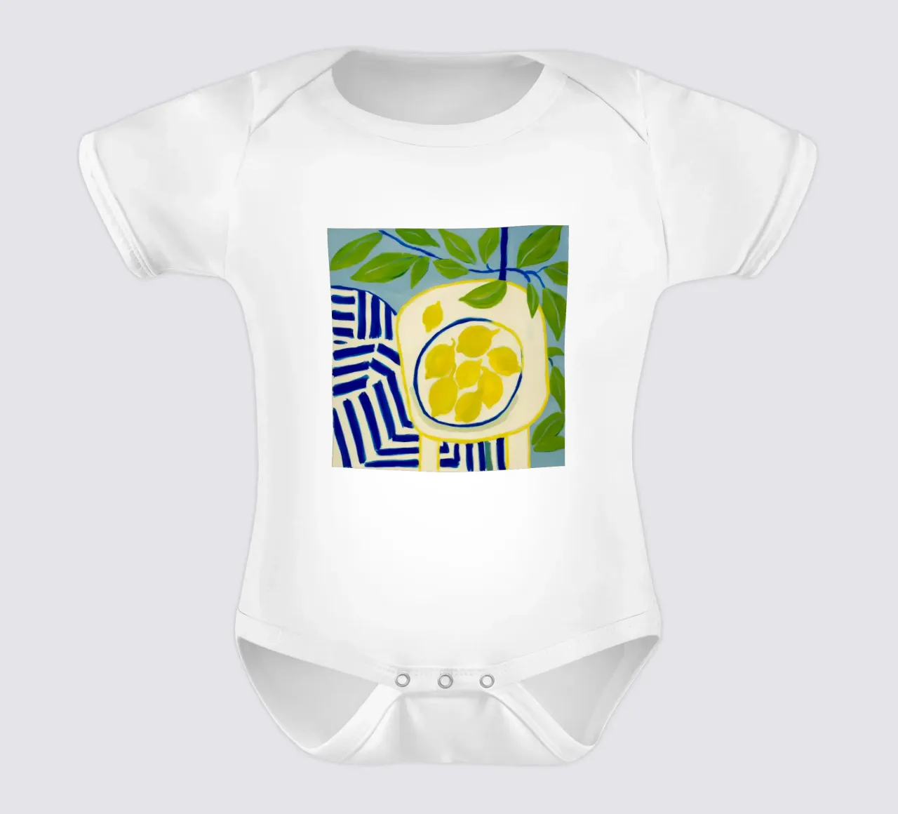 Zitronenlicht mit Fenster Kurzarm Babybody von Dawn Light