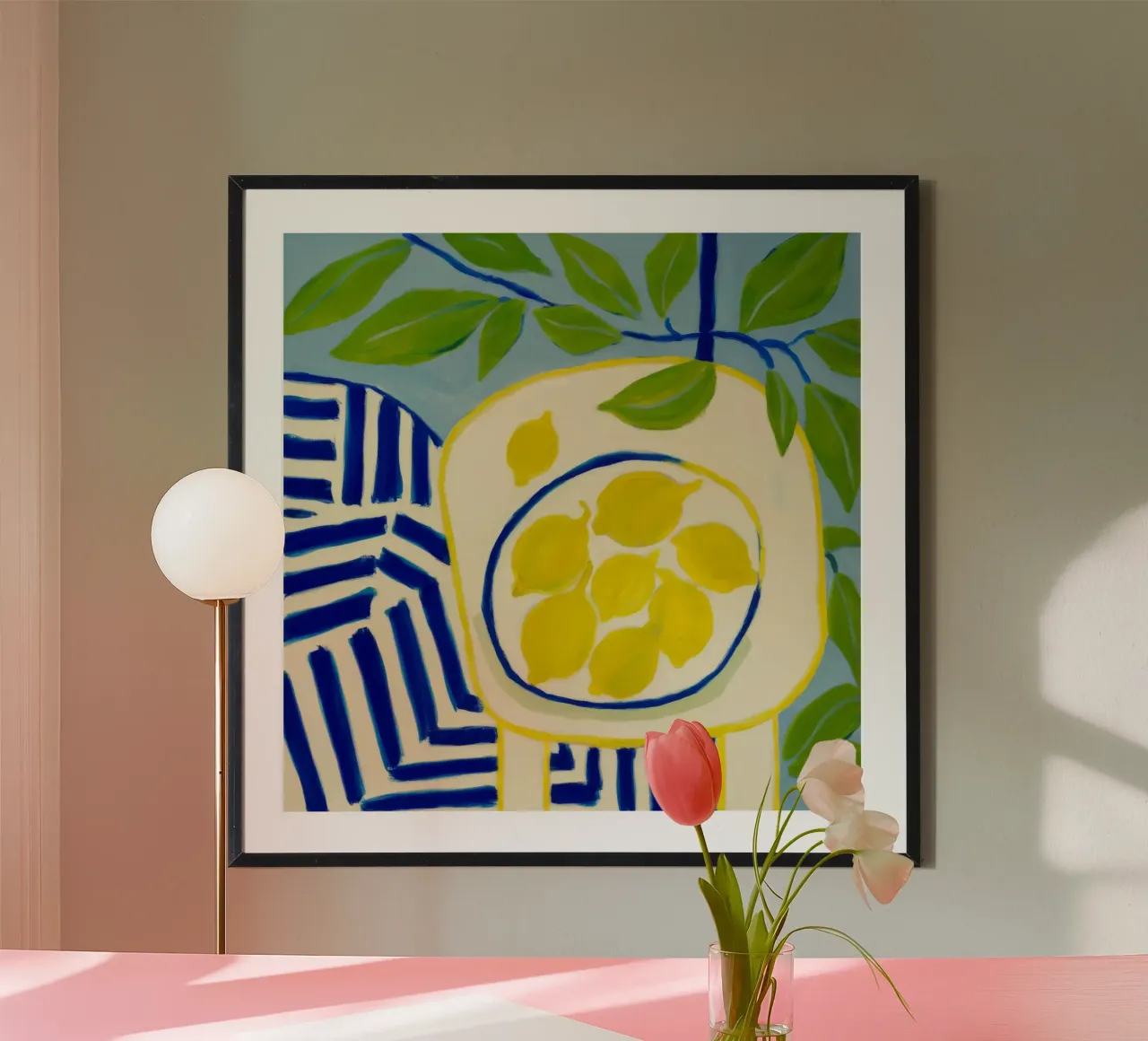 Zitronenlicht mit Fenster Poster von Dawn Light