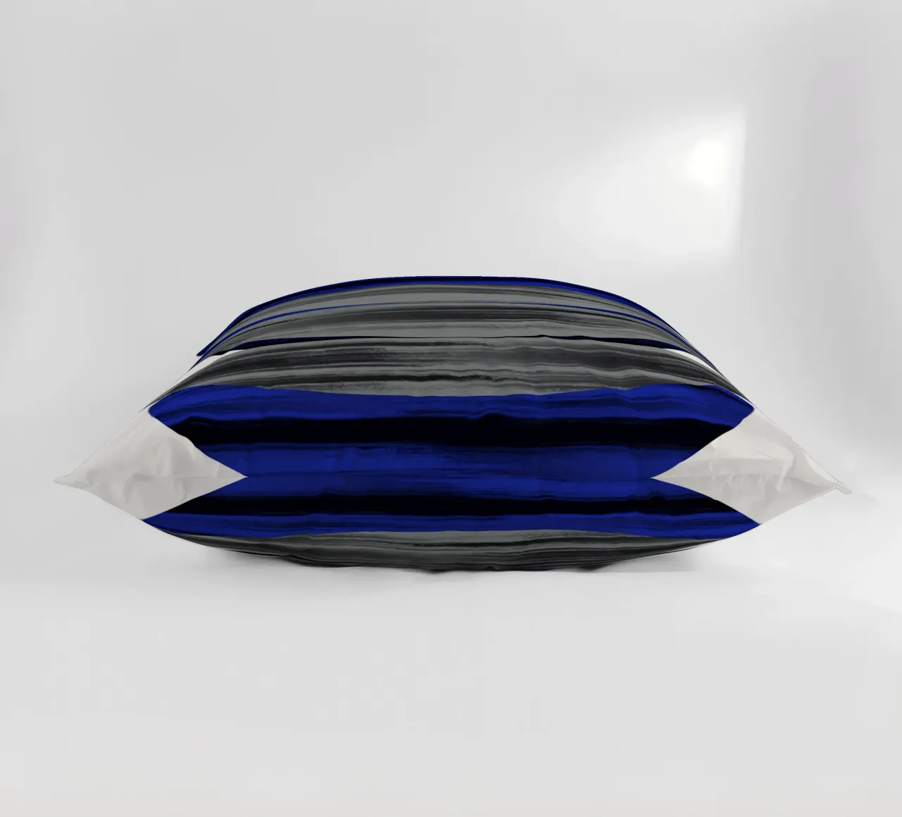Luxury blue and grey nordic art decorative cushion by Little Dean