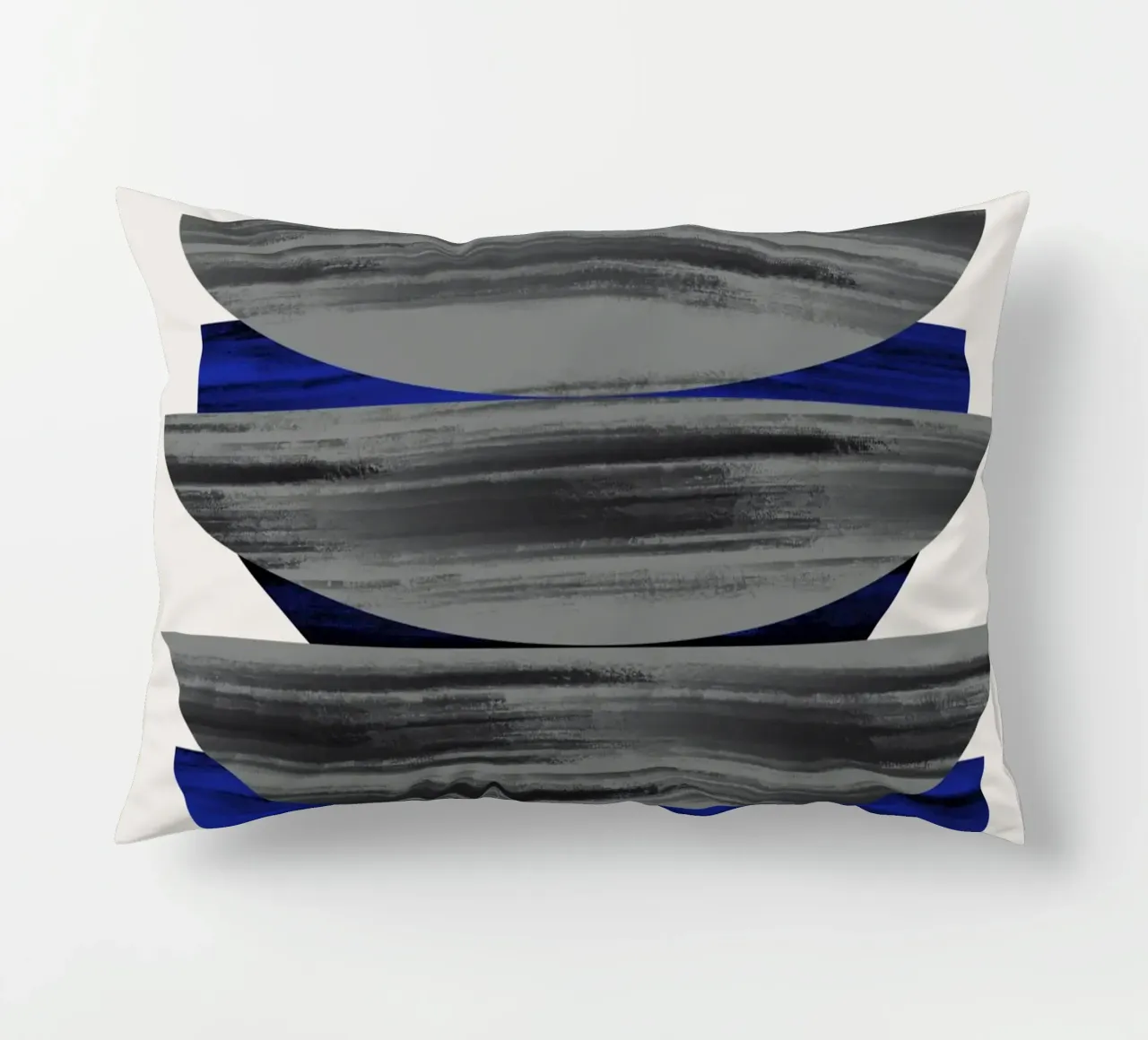 Luxury blue and grey nordic art decorative cushion by Little Dean