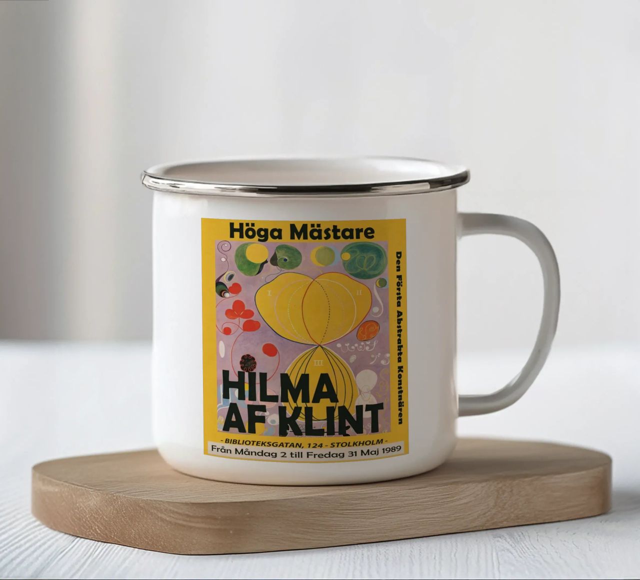 Hoga Mastare Hilma Af Klint tazza in smalto da Ceryspool