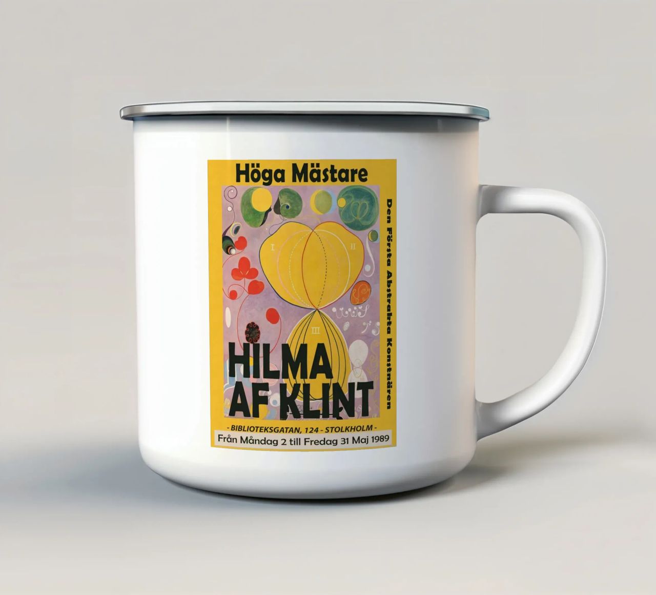 Hoga Mastare Hilma Af Klint tazza in smalto da Ceryspool