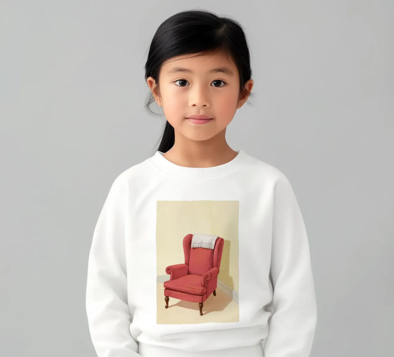 Studio con schienale cremisi felpa bambino da Pan Denim