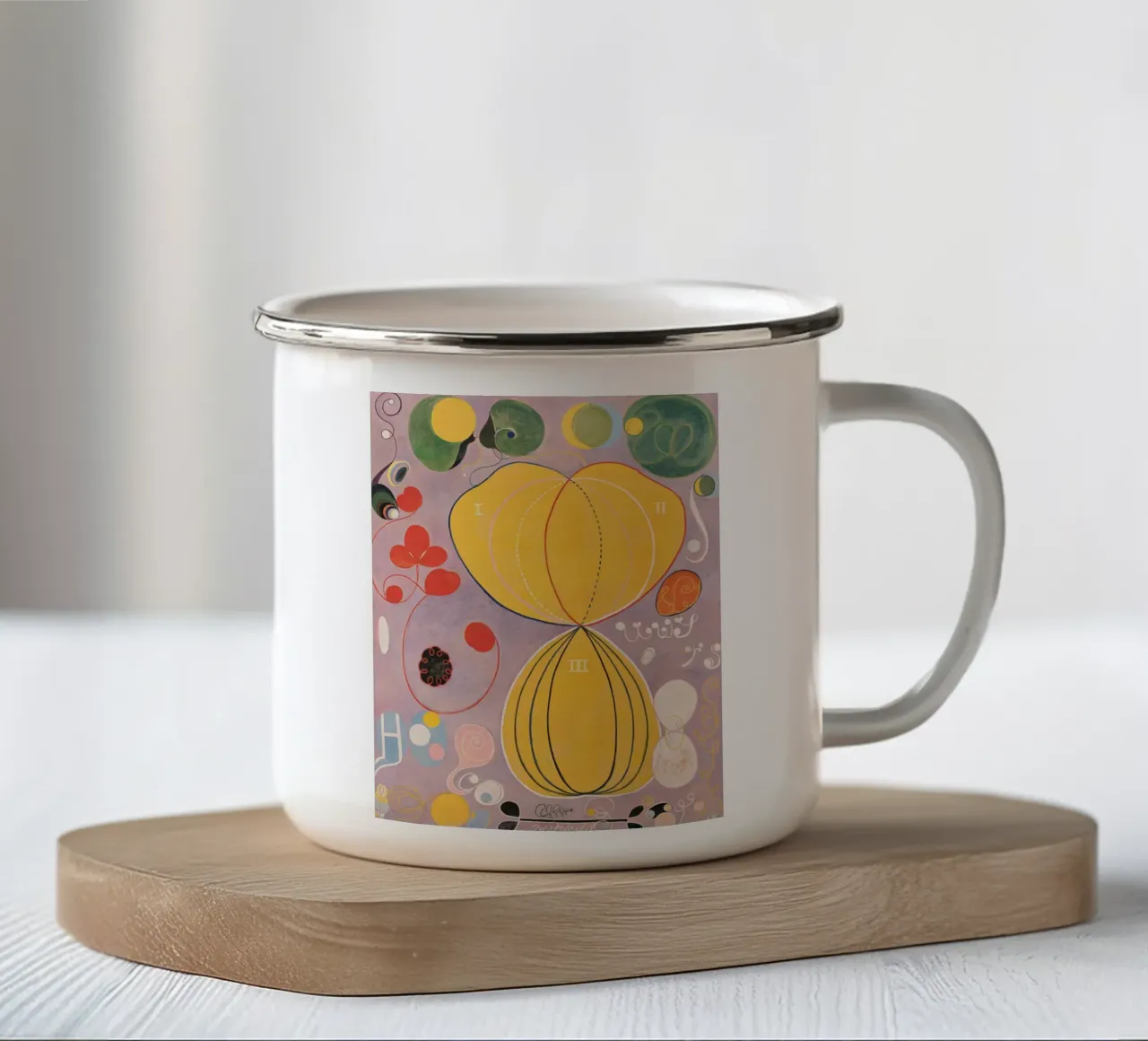 Hilma Af Klint Painting Poster enamel mug by Ceryspool