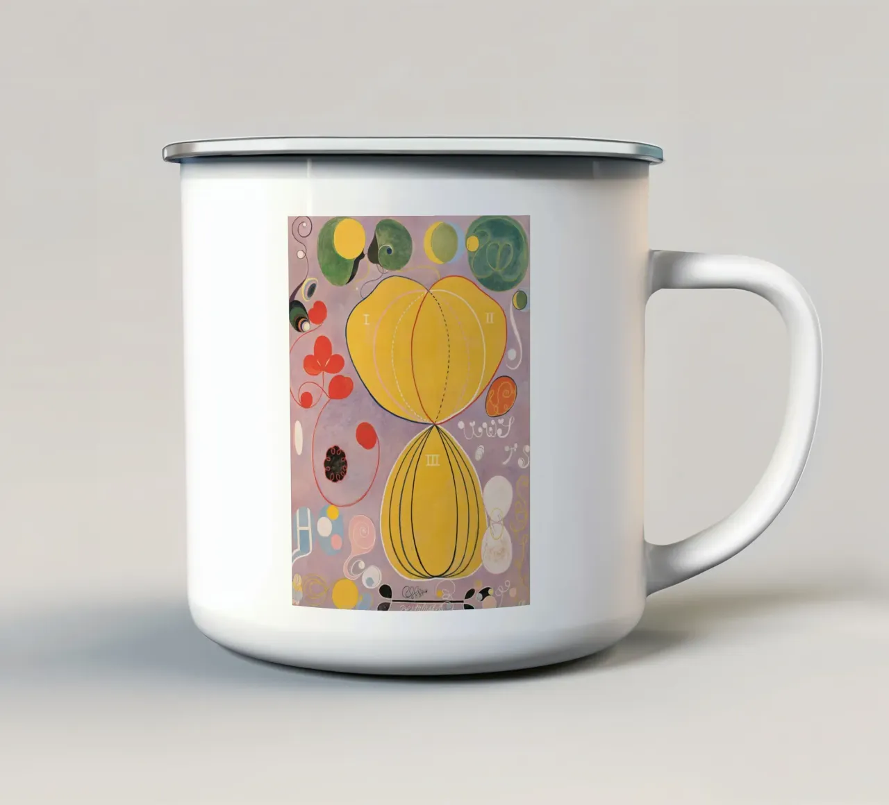 Hilma Af Klint Painting Poster enamel mug by Ceryspool