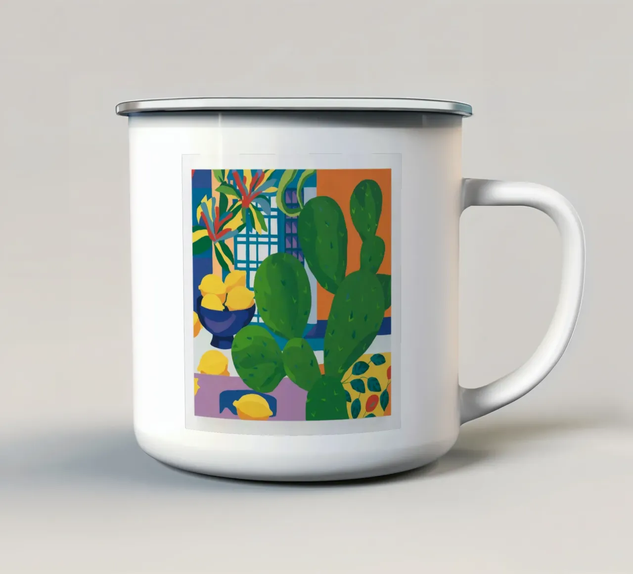 Cactus Agrumi Calma tazza in smalto da Dawn Light