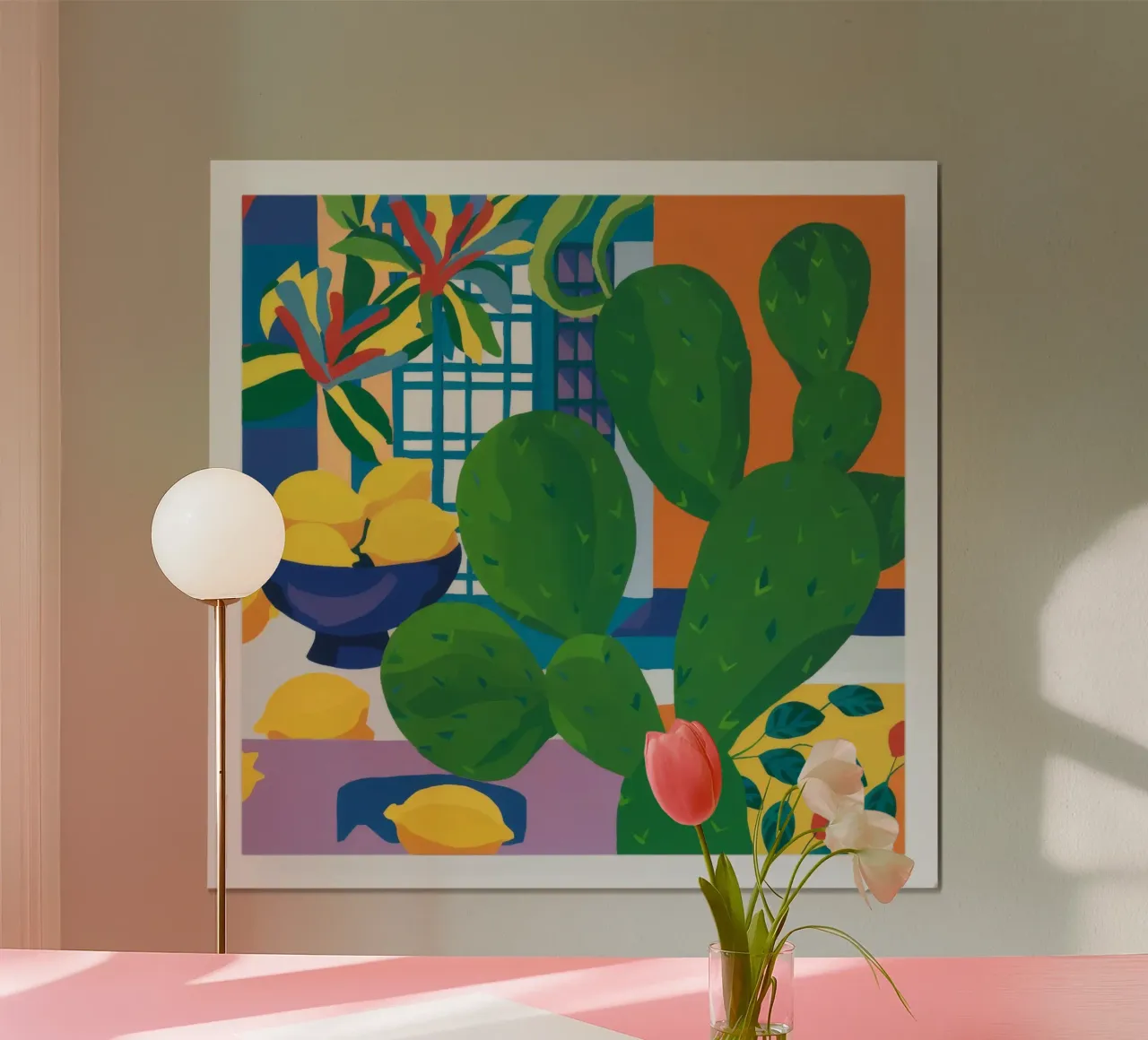 Kaktus Citrus Calm Poster von Dawn Light