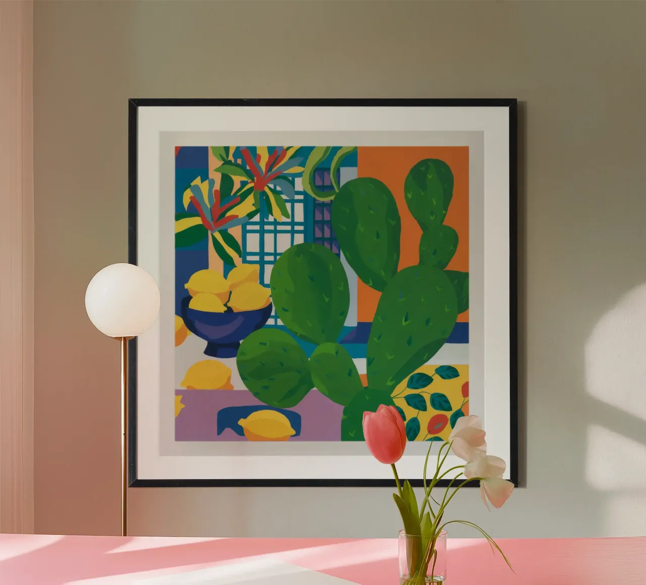 Kaktus Citrus Calm Poster von Dawn Light