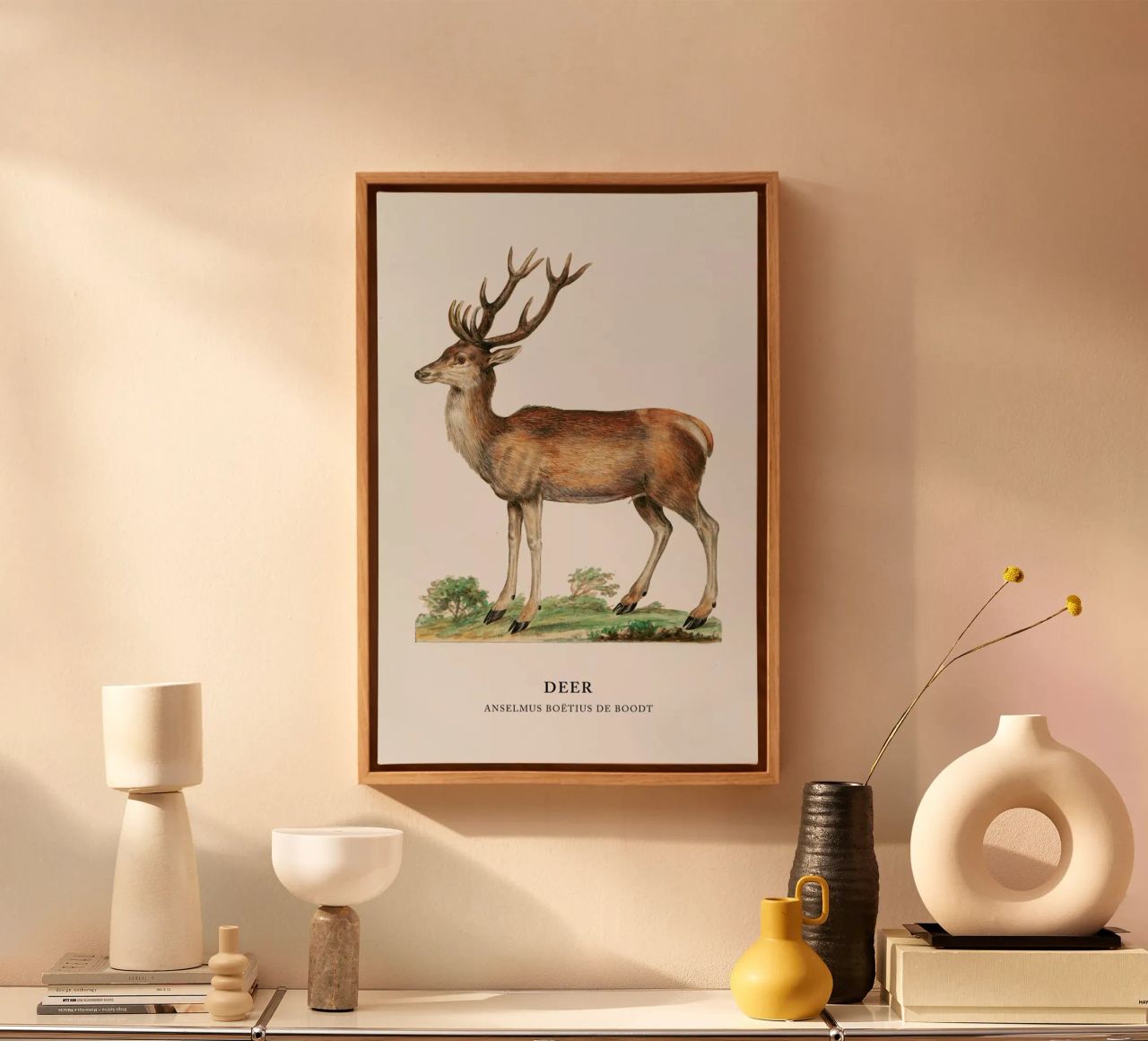 Anselmus Boëtius de Boodt - Deer Leinwand von Vintage by JUNIQE