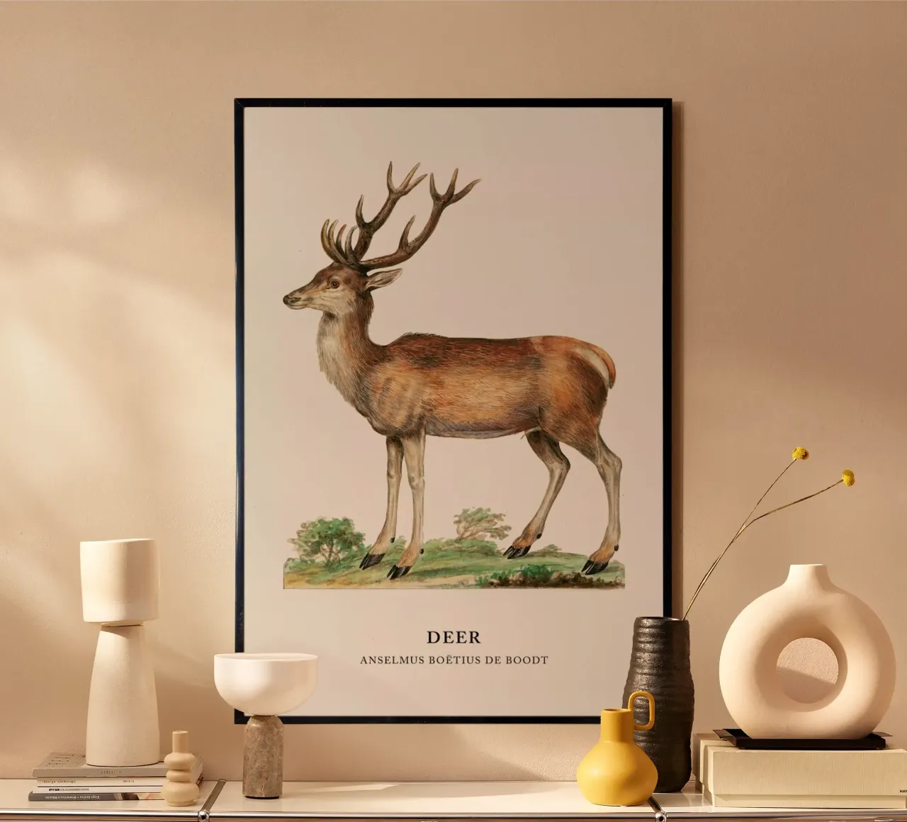 Anselmus Boëtius de Boodt - Deer poster con telaio in plastica da Vintage by JUNIQE