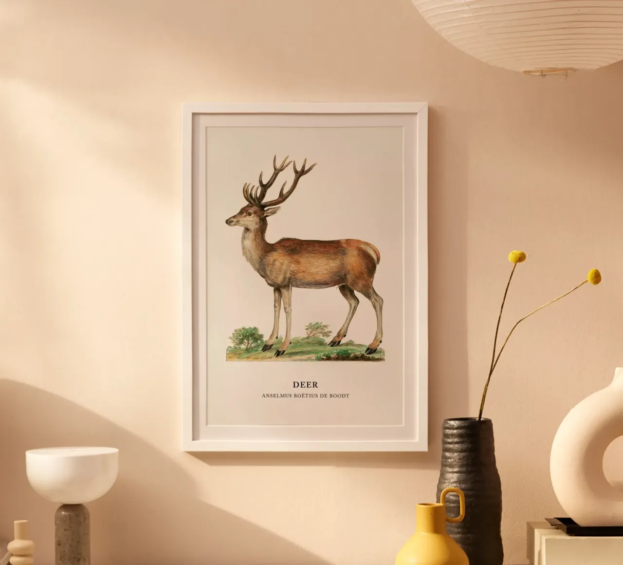 Anselmus Boëtius de Boodt - Deer poster con telaio in plastica da Vintage by JUNIQE